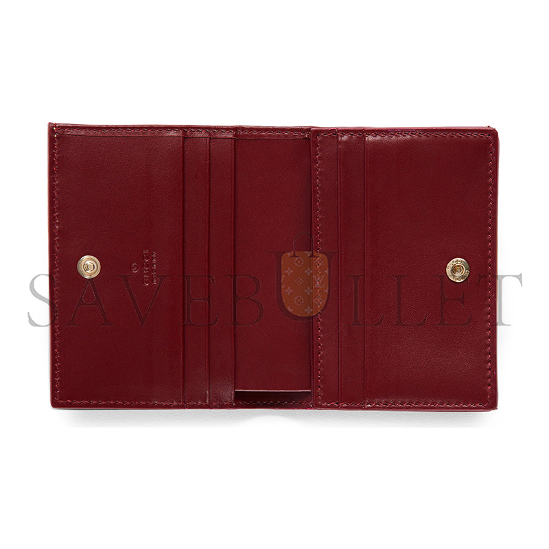 GUCCI GG SMALL WALLET WITH OWL DETAIL 818767 (11*8*3cm) GUCCI GG SMALL WALLET WITH OWL DETAIL 818767 (11*8*3cm)